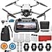 DJI Mini 4 Pro Folding Drone with RC 2 Remote (With Screen) Fly More Combo, 4K HDR Video Camera for Adults, Under 249g, Omnidirectional Sensing, 3 Batteries Bundle with 128 gb SD Card Strobe Lights and More